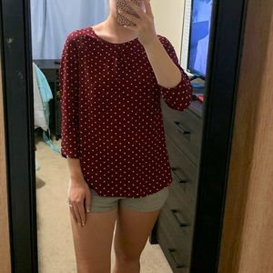 Polka Dot Red Dress Shirts